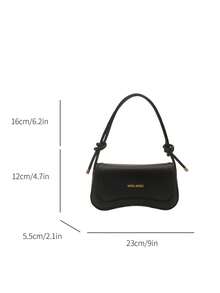 Minimalist Versatile Shoulder Bag, Underarm Handbag For Women, Suitable For Shopping, Dating, Multifunctional Underarm Bag - Black - View 9