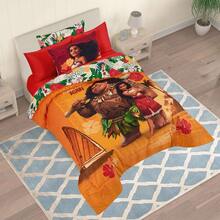 PROVIDENCIA Disney Moana Companions Queen Microfiber Comforter Set - Orange - View 4