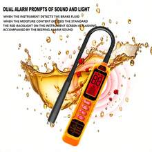 1pc Portable Brake System Tester, Multi-Function Fault Detector, Automotive Repair Diagnostic Tool - Orange - View 8