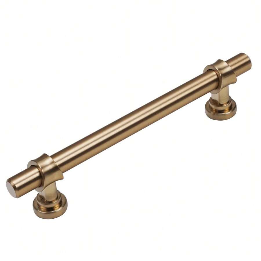 1pc Champagne Bronze Cabinet Door Pull Handle, 128mm Hole Center, Zinc Alloy Material, Modern Minimalist Style For Kitchen Cabinet, Wardrobe, Drawer - Affordable Luxury - View 1