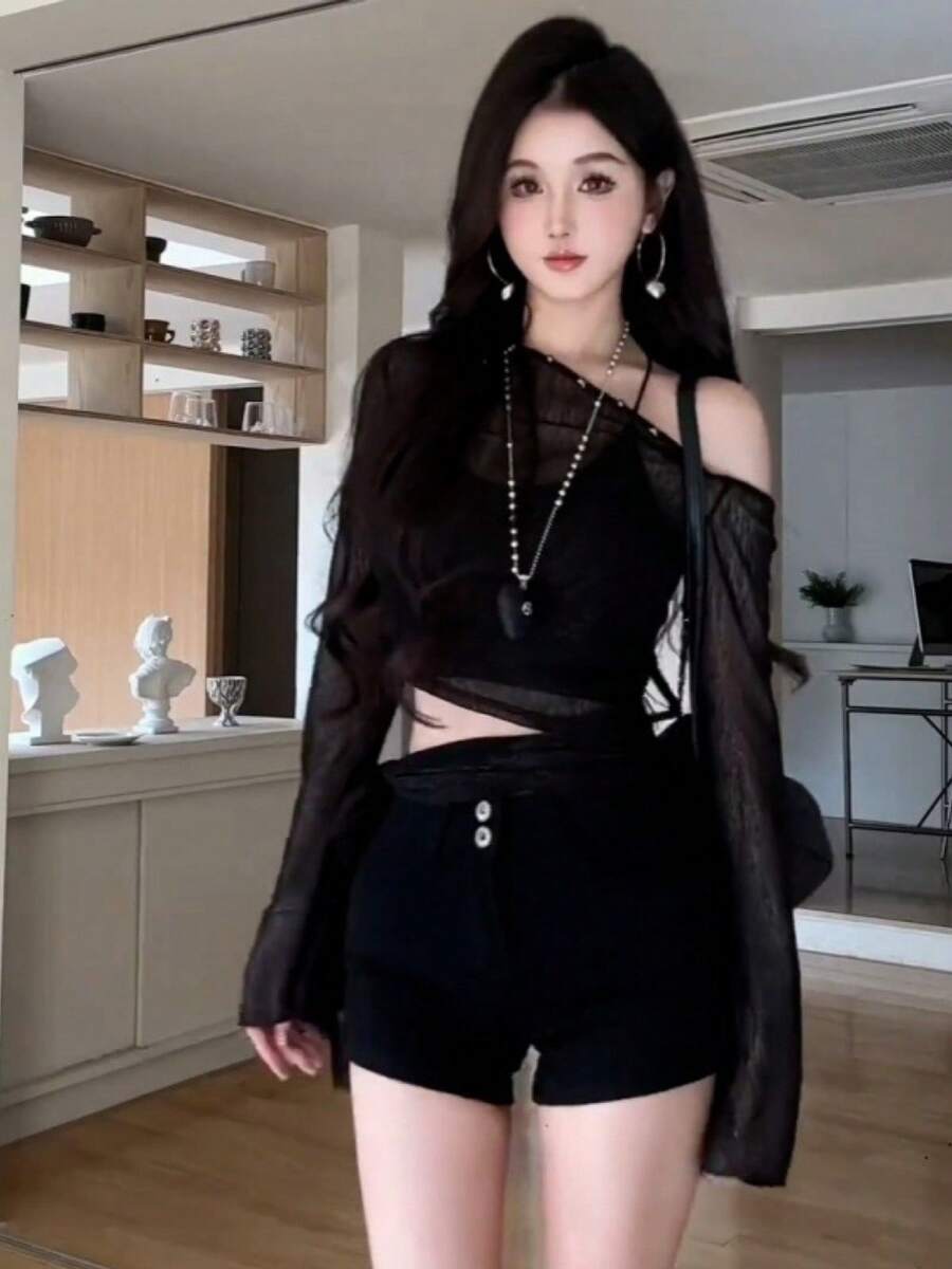Women Tops - Black - View 1