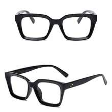 1pc Y2K Square Frame Cute Retro Fashion Unisex Clear Lens Glasses - Multicolor - View 4