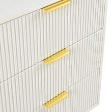 6-Drawer Chest, Modern Design Sideboard, Storage Unit, White And Gold - H72/W120/D40 Cm - 白色 - 查看 9