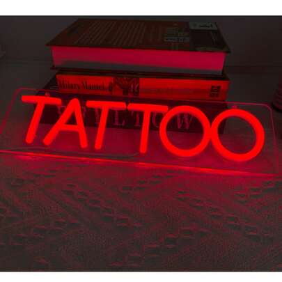 1 Biển hiệu đèn neon thiết kế hình xăm cổ điển, nhiều màu sắc, đèn LED neon, nguồn USB, điện áp thấp, đèn trang trí cho tiệm xăm, studio, quán bar, pub, phòng ngủ, nhà cửa, trang trí tường nghệ thuật cá nhân hóa, đèn ngủ thời trang, quà tặng sinh nhật sáng tạo, quà tặng lễ hội Giáng sinh cho người yêu thích hình xăm, nghệ sĩ, nam giới, bạn trai và bạn bè.