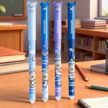 12/4/1 Set Erasable Pens, Includes Multiple Cartoon Pattern 0.5mm Black & Blue Ink Refills, Built-In Eraser, Quick-Drying Ink, Comfortable Grip. Ideal For Office Supplies And School Stationery, Essential For Study And Work - Sets - View 20