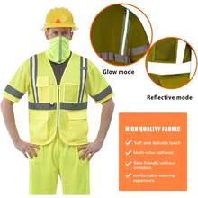 Pink Reflective Safety Vest For Women, Working Safety Gear With Strips, High Visibility Work Vest For Construction, Medium - Jaring Pendek Kuning - View 3