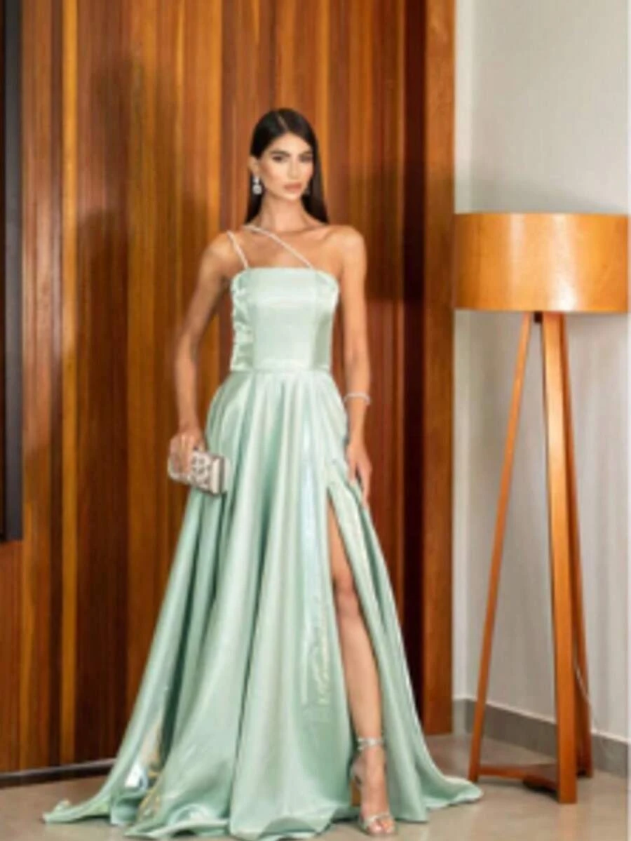 vestidos para festa elegante ref023 - Verde Menta - Visão 1
