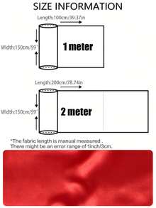 1pc Large Red Satin Fabric, Suitable For Opening Ceremony, Wedding Decoration, Ribbon Cutting - Red - View 2