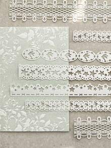 10 Hojas/Paquete Papel de Material de Encaje Hueco Vintage, Papel Decorativo DIY para Tarjetas y Manualidades de Scrapbook - Aventura de encaje - Ver 9
