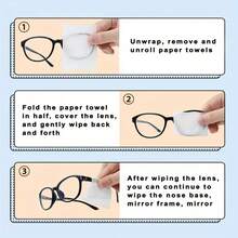 300/200/100pcs Lens Cleaning Wet Wipes | Multi-Purpose Pre-Moistened Wet Wipes | Individually Packaged | Suitable For Glasses, Cameras, Mirrors, Screens And Electronics, Suitable For Home Or On-The-Go - Premium Cleaning Wipes - View 2