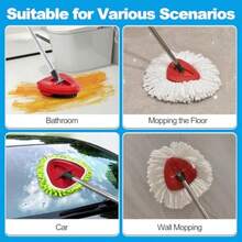 Mop Heads Replacements For Ocedar Mop Replace Head For O Cedar Easywring 1 Tank Spin Mop Replacement Head Mop Heads Include 4 Pack Spin Mop Refills 1 Pack Scrubber Mop Head And 1 Mop Base - 4 đầu lau nhà màu trắng xanh lá cây, 1 đầu lau nhà có chức năng chà rửa, 1 đế lau nhà. - Xem 5