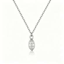 Dây chuyền mặt dây chuyền hình tròn đính đá CZ Cubic Zirconia bằng bạc Sterling 925 dành cho nữ. - tròn - Xem 16