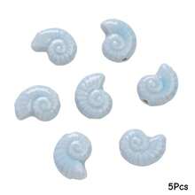 5pcs Summer Ocean Ceramic Beads, Colorful Shell Beads, Beach Holiday Decor Souvenirs, Freely Combinable For DIY Creative Handmade Bracelets, Necklaces, Bag Charms And Crafts - Multicolor - View 8