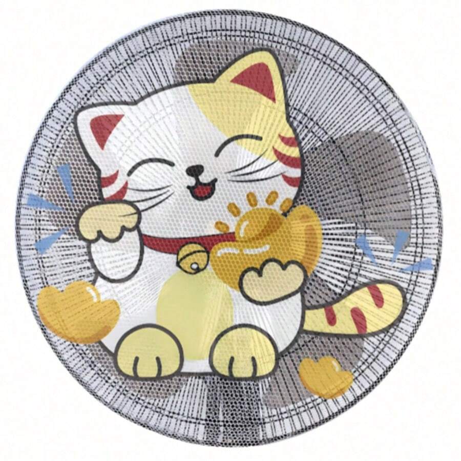 1pc Floor Fan Safety Guard, Home Fan Cover, Finger Protection Fan Cover, Floor Fan Protective Net, Also Can Be Used For Fan Decoration, Cute, Summer Essential - Multicolor - View 1