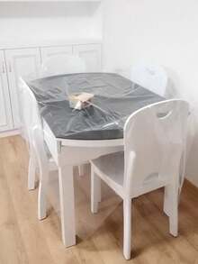 1件装，防水塑料家具防尘罩 - 保护汽车、床和沙发 - 防尘耐用 - 家具保护罩，返校季，学习用品，办公用品。 - 透明 - 查看 8