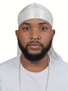 1pc Men's Black Satin Fashionable Headscarf And Turban Cap, Suitable For Daily Use - A - View 7