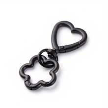 Heart Flower Clasp Ring And Flower Spring Ring, Rotating Hook, Dog Clip, Suitable For DIY, Jewelry Metal Keychain Metal Spring Clip, Convenient Keychain, Detachable Handbag Strap Connector - Multicolor - View 5