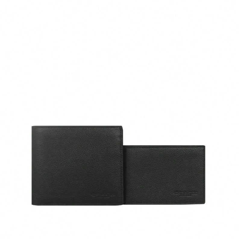 Coach Three In One Solid Color Men's Wallet CR911BLK - 黑色CR911BLK - 查看 1