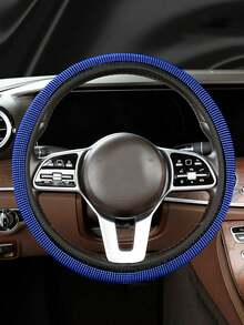 1 chiếc bọc vô lăng màu hồng bóng bẩy đính đá pha lê, thoáng khí và chống trượt (phù hợp với vô lăng có đường kính từ 14,2" đến 15,3" inch) - Màu xanh lam - Xem 4