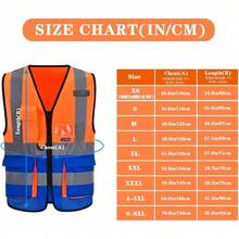 Pink Reflective Safety Vest For Women, Working Safety Gear With Strips, High Visibility Work Vest For Construction, Medium - Orange & Blue - View 1