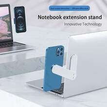 1pc Adjustable Multi-Device Desktop Stand, Magnetic Tablet Phone Computer Side Screen Extender - View 3