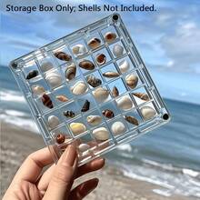 1pc Square Acrylic Seashell Display Box, Transparent Specimen Showcase With 36 Compartments, Magnetic Lid, High Clarity, Suitable For Daily Collection - Multicolor - View 14