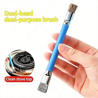 1 cái chổi vệ sinh khe hở bếp ga, chổi cọ bếp ga, dụng cụ tẩy dầu mỡ mạnh mẽ, chất tẩy rửa đa năng không gây hư hại cho các vết dầu mỡ cứng đầu.