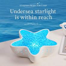 1pc Starfish Projection Lamp, Ocean Wave Projection Lamp, 7-Color Rotating Water Wave Lamp, Dimmable Wave Aurora Projection Light, Cute Room Decor, Romantic Gift For Family And Friends - Starfish - View 2