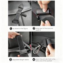 1pc Black Car Seat Belt Strap Adjuster, Anti-Choke Simple Shoulder Guard Limiter, Universal Fit For Multiple Car Models, Practical Safety Accessory For In-Car Travel - Car Seat Belt Adjustment Buckle - View 8