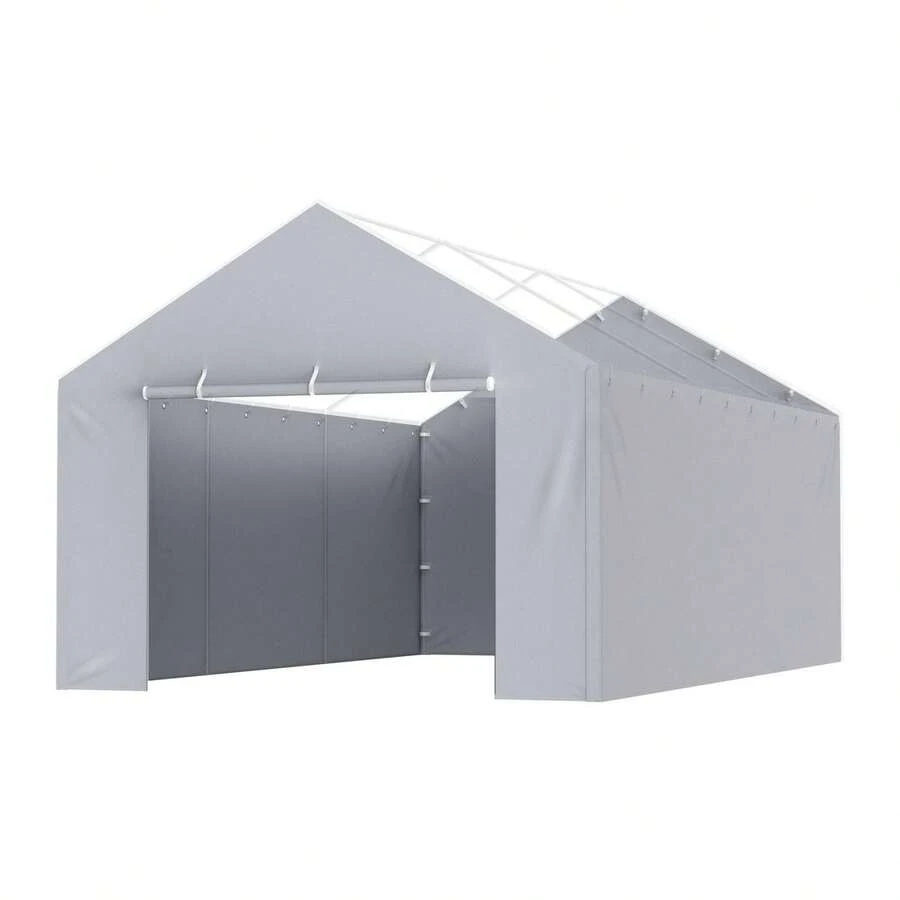 Carport Canopy Cover 12x20 Ft Side Wall Replacement - Waterproof UV Protection - A - View 1