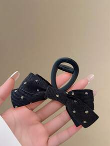 1件装女士新款简约磨砂蝴蝶结发爪，可固定在后脑勺，鲨鱼发爪，发饰 - 彩色 - 查看 10