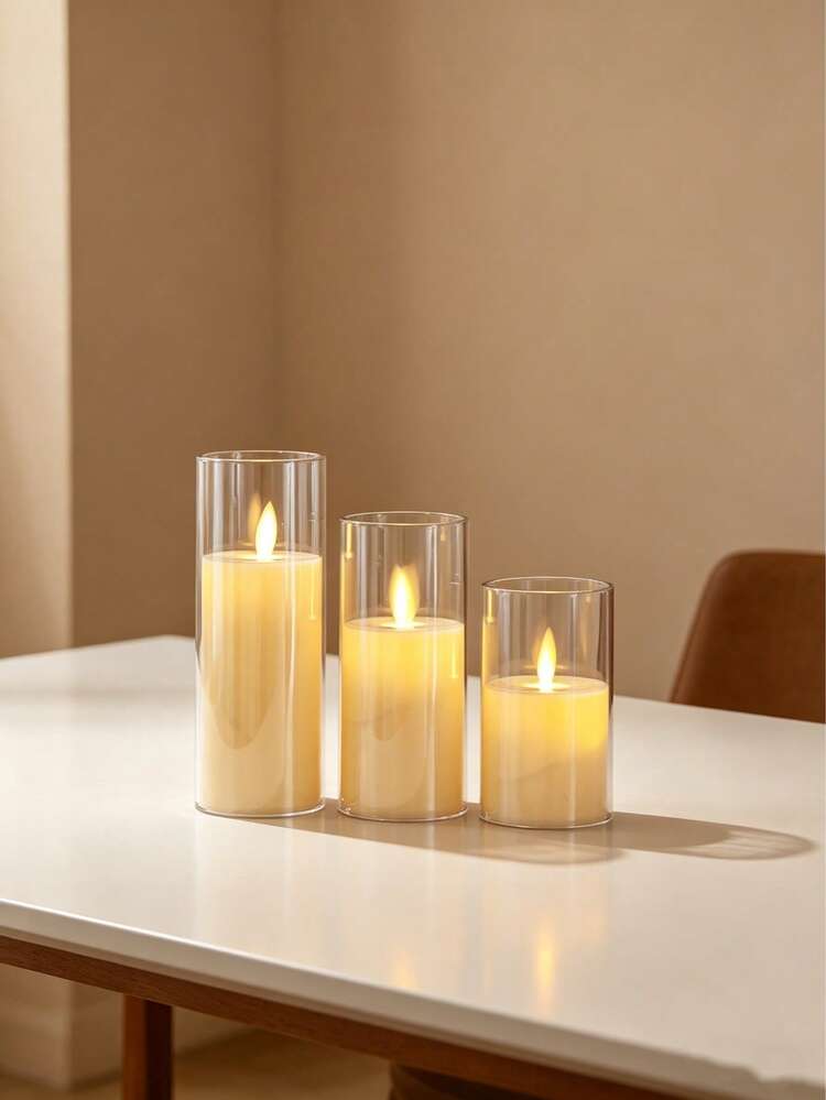 1pc Best-Selling LED Flickering Flame Candle Light, Romantic Candlelight Atmosphere Lamp For Wedding, Photography, Birthday Party Decor, Suitable For Multiple Scenarios - Ambient Lighting - View 12