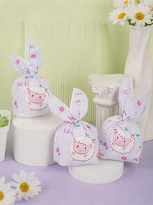 50/20/10个羊耳朵造型礼品袋，设计可爱，印花糖果袋，适合宰牲节派对、生日派对和婴儿派对。 - 小羊 - 查看 5