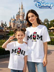 2026 Disney Mother's Day Short-Sleeve T-Shirts For Mothers And Daughters, Featuring Minnie Mouse Designs, Specially Designed For Mothers And Daughters. They Are The Ideal Gift For Summer Parties, Outdoor Excursions, And Trips To Disneyland. - Cô gái da trắng - Xem 1
