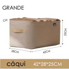 Large Foldable Metal Support Wardrobe Organizer Basket 42*28*25CM PEGE - 查看 1