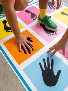 Alfombra de juego plegable de fibra de poliéster, accesorio de juego de coordinación corporal, desafío de equilibrio interactivo multipersonal, portátil y fácil de transportar, trabajo en equipo, alivio del estrés laboral, mejora del ambiente del equipo, disponible en varios colores - Multicolor - Ver 8