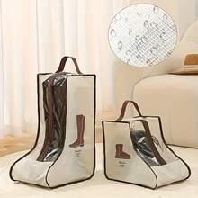 Boots Storage Bag With Handle - Dustproof & Moisture-Proof, Suitable For Flats, Ankle Boots And Tall Boots, Closet Organization, Minimalist Storage Box, Travel Essential - A - View 4