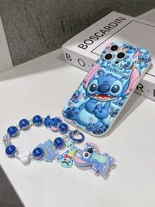 Disney Has Authorized, Phone Case - Chain Set, The Stitch Lilo & Stitch 3D Phone Case Plus A Silicone 3D Stitch Bracelet With Metallic Ring Removable Bracelet, Stitch And Angel Pattern, Compatible With Iphone 17/16/15/14/13/12/11/XS/XR/X Plus Pro Max, A Stylish Cartoon Phone Case, The Perfect Gift Choice, Phone Protection, Durable Phone Cover, Great Gift For Friends And Family - 白色款式B - 查看 6