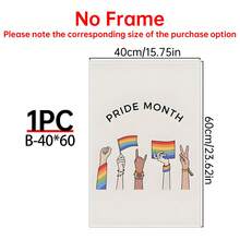 1/8 件装 LGBTQ+骄傲月帆布墙画，“没有仇恨，只有爱”。这是一个空间。采用包容平等的印刷材料，适合房间美化，可选配画框，酷儿联盟家居装饰，房间装饰产品，非常适合客厅、卧室、办公室、酒吧、大学宿舍等场所。 - 多色 - 查看 46