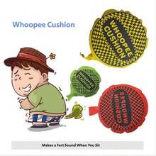 Prank Fart Cushion Toy, Automatic Inflation Prank Seat Cushion, Party Gag Prop, Student April Fools Day Funny Prop, Large Fart Bag Cushion April Fools Day Halloween Prank Sponge Pad Funny Prank Stress Relief Gag Color Random - Multicolor - View 2
