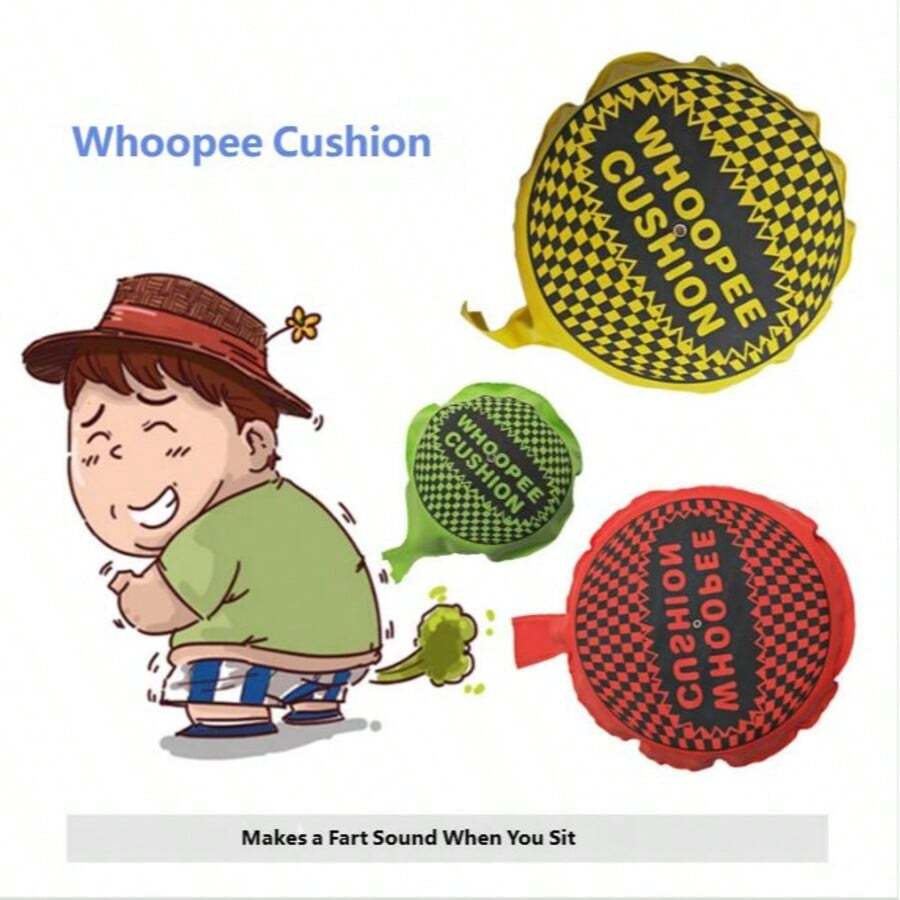 Prank Fart Cushion Toy, Automatic Inflation Prank Seat Cushion, Party Gag Prop, Student April Fools Day Funny Prop, Large Fart Bag Cushion April Fools Day Halloween Prank Sponge Pad Funny Prank Stress Relief Gag Color Random