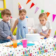 2 paquetes de manteles de plástico a cuadros de 54 x 108 pulgadas, decoración de fiesta de cumpleaños para coche, mantel desechable para niños y niños, artículos de fiesta de cumpleaños (coche de - Cumpleaños - Ver 6