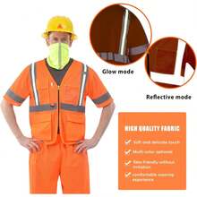 Pink Reflective Safety Vest For Women, Working Safety Gear With Strips, High Visibility Work Vest For Construction, Medium - 橘色短網眼衫 - 查看 3