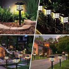 1/4/8PCS White Light Outdoor Solar Path Lights With Light Sensor, Outdoor Garden Decorative Ground Stake Lights, Outdoor Estate Decorative LED Atmosphere Lights, Portable Detachable Outdoor Camping Ground Stake Lights - Streetlights In the House - View 7