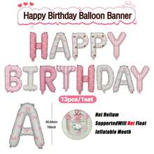 16-Inch Theme Happy Birthday Banner, Purple/Pink/Blue Fabric Printed Balloons, Yellow Daisy Print And Fluorescent Color, Reusable Party Balloons, Ideal For Birthday Party Decoration, Decorative Balloons, Party Balloons For Boys, Girls And Adults - View 13