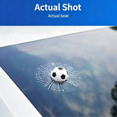This 3D Realistic Sports Ball Car Decal Is Made Of EVA Material, Featuring A Genuine Touch And Odor-Free Design. With A Creative Cracked Glass Effect, It Adds A Unique And Playful Style To Your Vehicle. Waterproof And Sun-Resistant, It Stays Firm Under Various Weather Conditions And Leaves No Residue When Removed. Available In Multiple Ball Styles, It's Easy To Apply On Windows. A Must-Have Car Accessory To Personalize Your Ride And Boost Its Visual Appeal.