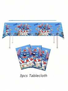 3 chiếc khăn trải bàn sinh nhật Stitch, khăn trải bàn nhựa Stitch dùng một lần, thích hợp sử dụng ngoài trời và trong các bữa tiệc, món quà tuyệt vời nhất cho người hâm mộ Stitch. - Nhiều màu - Xem 10