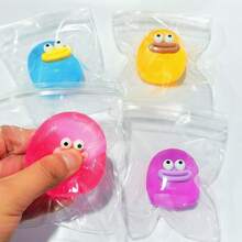 1 unidade de brinquedo de apertar transparente com glitter 2026, brinquedo macio e flexível para aliviar o estresse, bola de ventilação de recuperação lenta, presente de aniversário, presente de Páscoa, presente perfeito, squishy de morango, divertido, squishy de óleo de coco, brinquedos antiestresse, squishies de recuperação lenta - Multicolorido - Ver 3