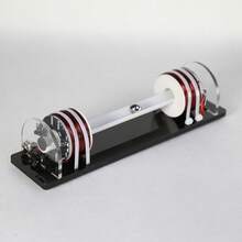 DC12V DIY高科技模型直线加速器演示教学工具,直线球加速器,高科技创意礼品家居装饰,电能转换原理教学,直线球模型 - 黑色 - 查看 11