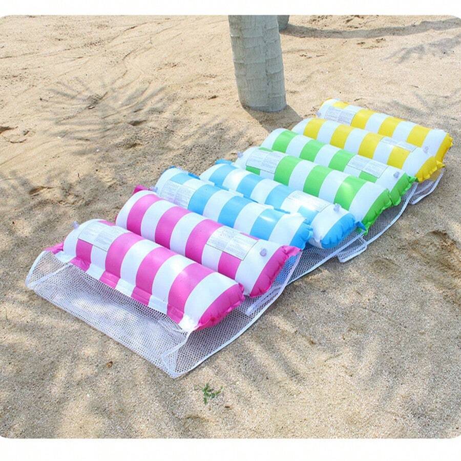 Inflatable Floating Lounge Chair, Foldable Inflatable Water Hammock, Floating Bed, Water Toys, Inflatable Toys, Summer Essential, Inflatable Floating Raft